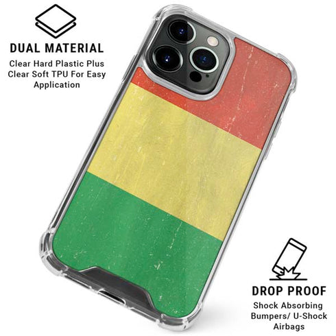 Bolivia Flag Distressed iPhone 16 Pro Max Clear Case